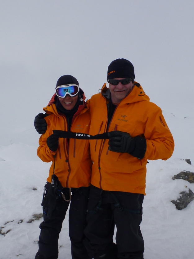 Two members of Coquitlam SAR remember Rollie while on the Wapta Traverse in the Canadian Rockies